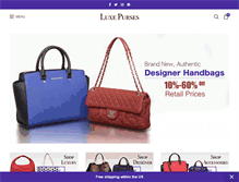 Tablet Screenshot of luxepurses.com